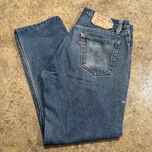 Vintage Levi's 501 36x30 (fits 35x29) Blue Faded Distressed Made In USA
